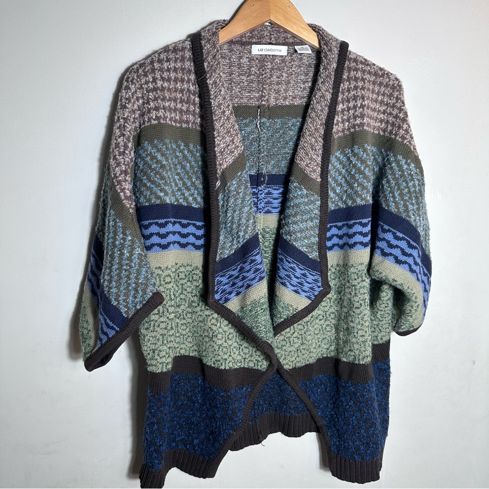 Multiple Patterned Open-Front Cardigan